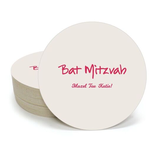 Studio Bat Mitzvah Round Coasters